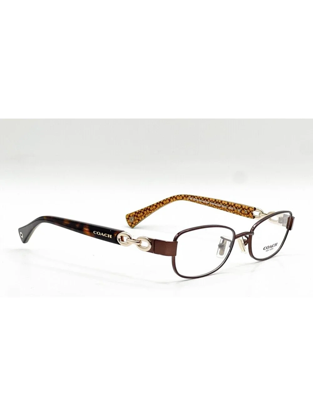 Coach HC 5054 9187 Satin Brown Tortoise Gold Butterfly Eyeglass Frames 49-17-135